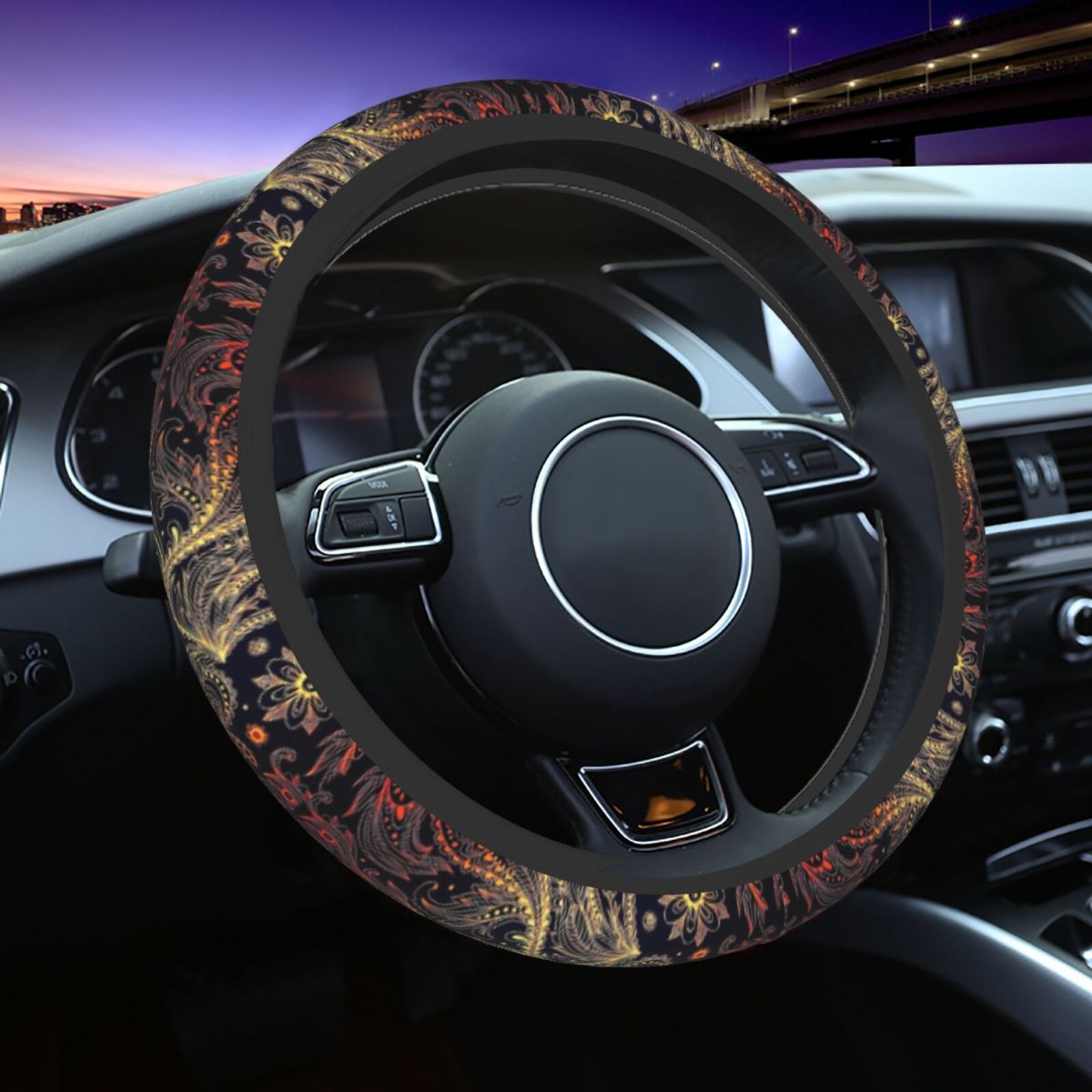 Car Accessories Phoenix - Penutup Roda Kemudi Motif Bulu Phoenix