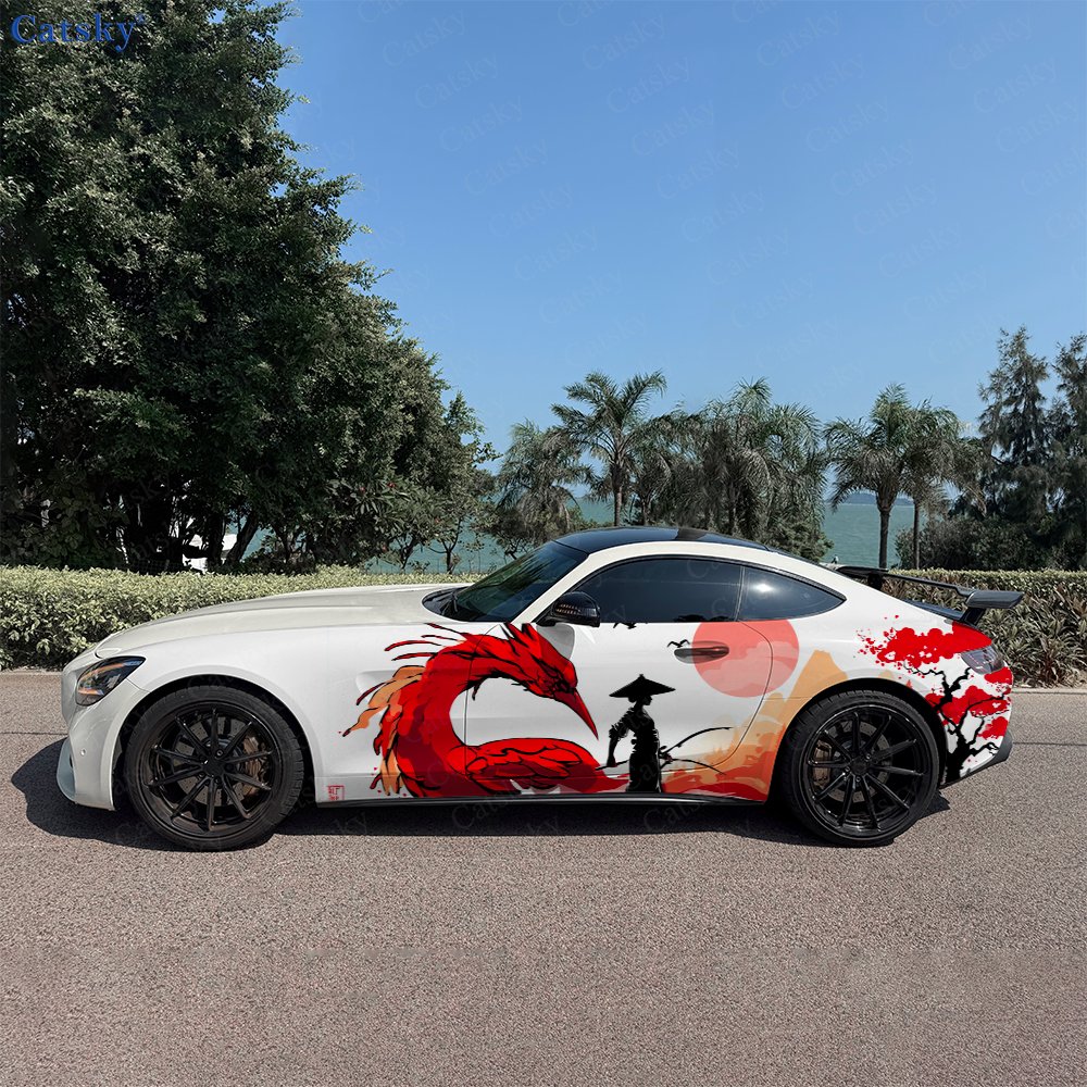 Car Accessories Phoenix - Pembungkus Samping Mobil Crimson Phoenix Samurai