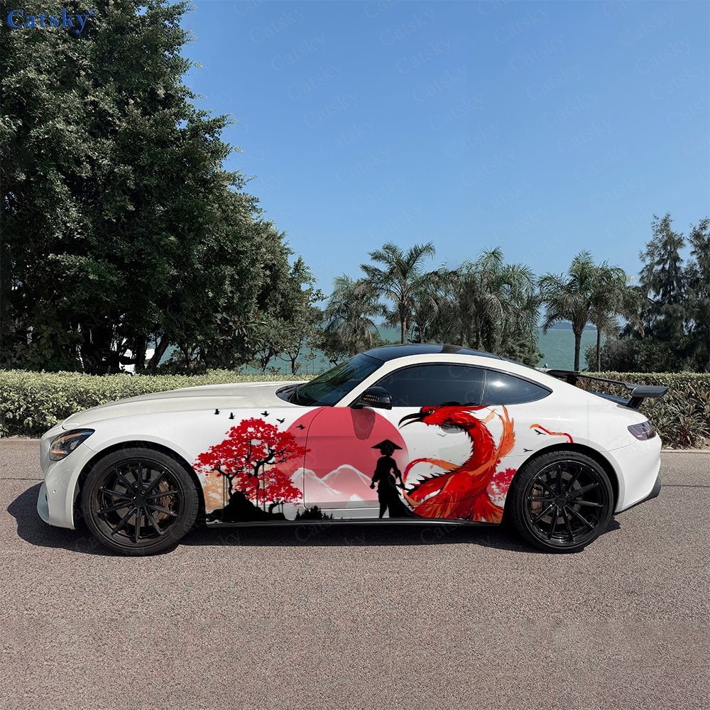 Car Accessories Phoenix - Pembungkus Samping Mobil Crimson Phoenix Warrior