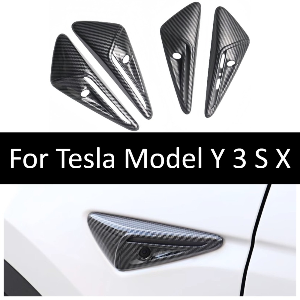 Car Accessories Exterior - Penutup Kamera Serat Karbon Untuk Tesla