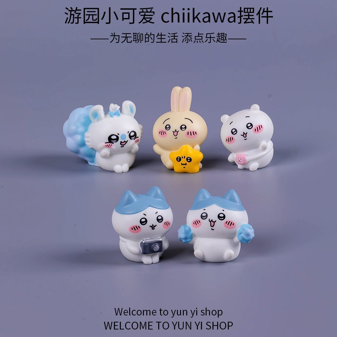 Figur mini Chiikawa untuk deko - Car Accessories For Dashboard ulasan dan harga